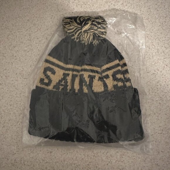 New Era New Orleans Saints NFL Winter Knit Hat Cap Beanie Fleece Lined NEW - Picture 8 of 8